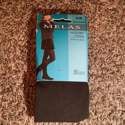 Melas microfiber opaque tights, 60 denier, color dark chocolate, size: S/M