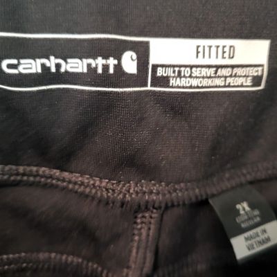 Carhartt Women's 2X 20W-22W Force Fitted Lightweight Utility Leggings Black NWT