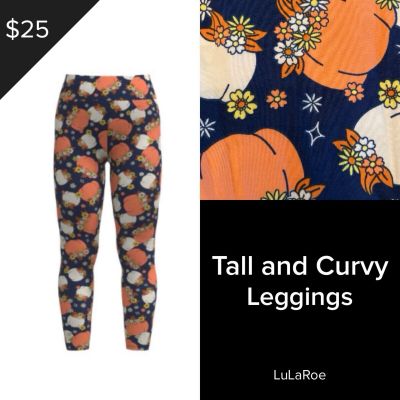 LuLaRoe Tall & Curvy TC Leggings 2024 Wicked Cute Halloween Fall Pumpkins