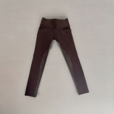 Spanx Leggings Brown Jodhpur Style Suede Patch Women’s Medium