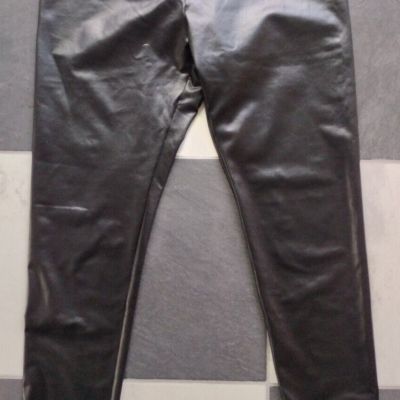 Wild Fable Faux Leather Black Stretch Leggings Womens Fitted Pants Size Medium