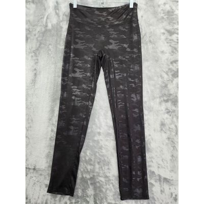 STELLA LUCE Camo Print Leggings Size L Black Yoga Pants Workout Gym Running