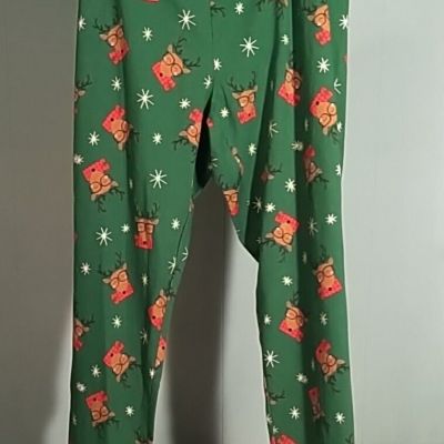 Reindeer Christmas Holiday Leggings No Boundaries Juniors Size L (11-13) NWT NEW