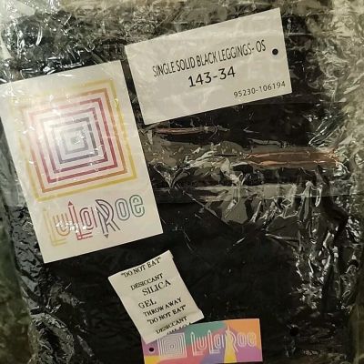 LuLaRoe BRAND NEW Leggings Solid BLACK One Size 2 to 10