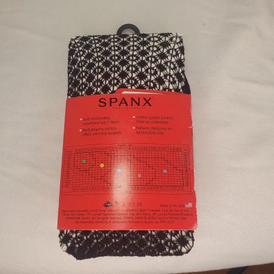 Spanx Bodyshaping Patterned Tight-End Tights Size C Black NIB MSRP $42