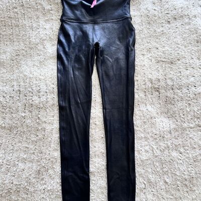 Spanx Women's Faux Leather Leggings Size Small Black