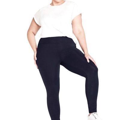 Avenue Women's Plus Size High Rise Average Length Legging