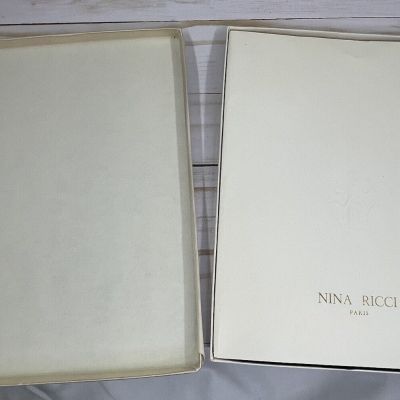Vintage Nina Ricci Paris Premium Nylon Stockings Black Sz 9 In Orig Box 2 Pair