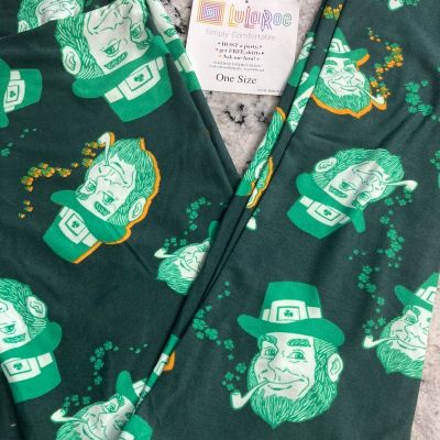 LLR One size St. Patrick's Day Collection Green w/ Leprechaun Head and Shamrocks