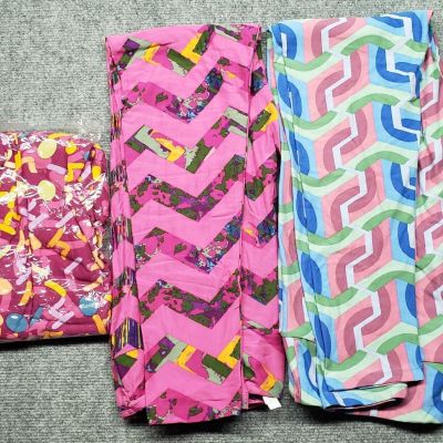 LuLaRoe Womens Multicolor One Size T/C - Tall And Curvy Leggings Lot of 3 New