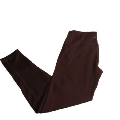 Legend Maroon Fleece lined Women's Leggings Size XL