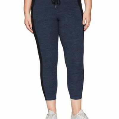 Calvin Klein Womens Plus Size Colorblock Drawstring Leggings Size:1X,Colorblock