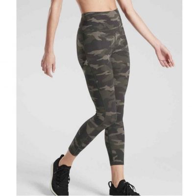 Athleta Leggings Womens Small Green Ultimate Camouflage 7/8 Athletic Workout Gym