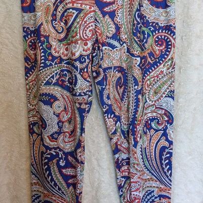 CONSGT/Paisey design/multicolored Plus Leggings sz XXL NWOT