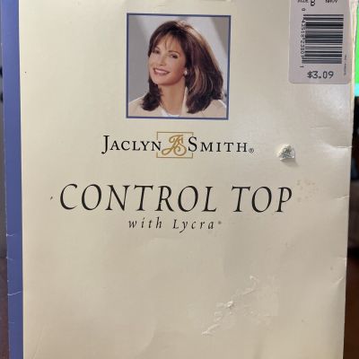 Vintage Jaclyn Smith pantyhose, Navy Size B Control Top Sandlefoot