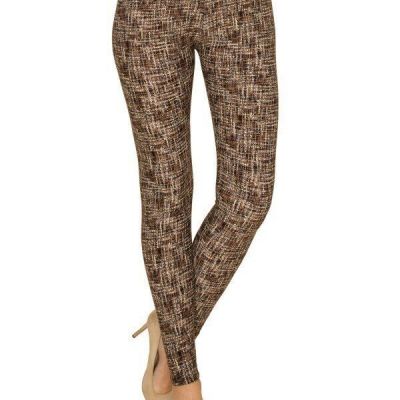 Multi Print, Full Length, High Waisted Leggings In A Fitted Style With An