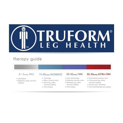 Truform Women's Stockings Knee High Sheer Dot Pattern: 15-20 mmHg M BLACK
