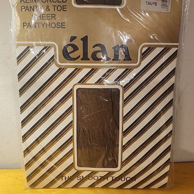 Elan Queen Size Panty Hose  1980s New Old Stock Vintage - Taupe