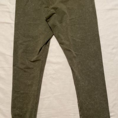 Aerie Chill Play Move Womens Leggings High Rise Olive Green Size Medium 24x26