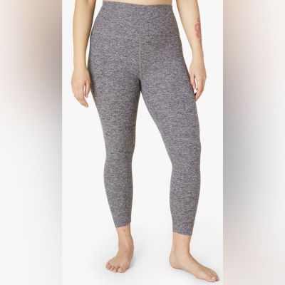 Beyond Yoga Spacedye Walk and Talk High Waisted Capri Legging Grey Black