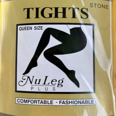 New Footed Queen Opaque Stone Pantyhose Tights Q Size 5’3”-5’11” 165-225 Costume