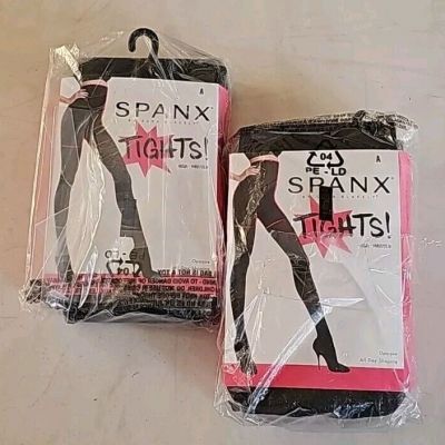 Set of 2 Spanx Tights Black Opaque High-waisted Size A