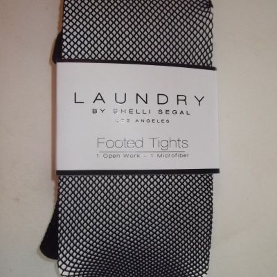 LAUNDRY - WOMEN - TIGHTS - BLACK / FISHNET - 2 PAIR - SIZE MEDIUM  (AC-28-248)