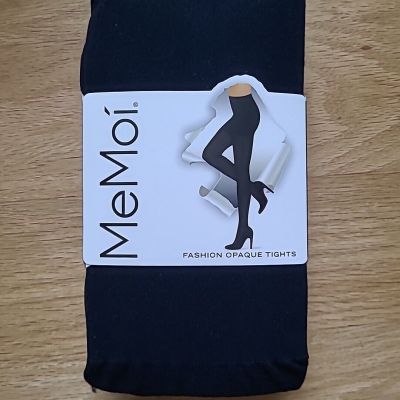 MeMoi Fashion Opaque Tights 2 Pair Black/Navy Size L/XL