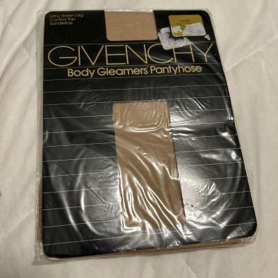 Vintage Givenchy Body Gleamers Pantyhose A 157 Pale Gold Ultra Sheer Control Top