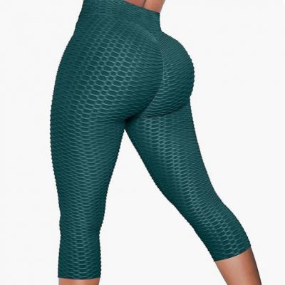 IUGA TIK Tok Women's Leggings Butt Lifting High Waisted Pants Workout Green M