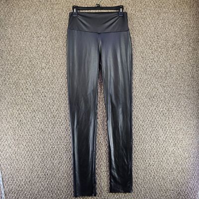 CY Fashion Leggings Womens Medium Faux Leather Pull On Black