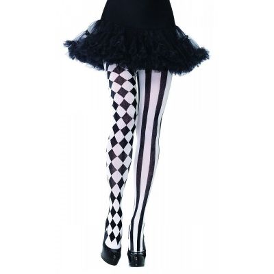 Harlequin Tights Adult Womens Halloween Costume Pantyhose