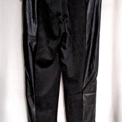 WallpapHer Women's Mix Media Faux Leather Black Legging - Size M  - NWT