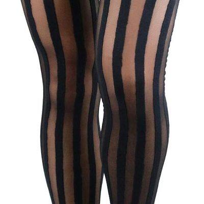 ToBeInStyle Women's Seamless Nylon Stocking With Vertical Stripe