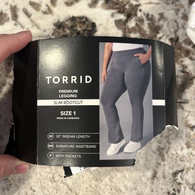 Torrid Womens Premium legging slim bootcut Slim Leggings Gray Size 1