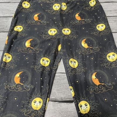 Too Fast Sun And Moon Flare Leggings Punk, Gothic, Style Size XXL