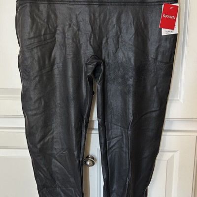 SPANX Faux Leather Leggings, Black, Size 2X, NWT!!