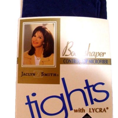 VTG Jaclyn Smith Bodyshaper Tights Control Top Microfiber Black  TALL 195lb NEW