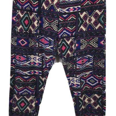 NO BOUNDARIES $40 Indian Design Multi-Color Leggings, Butter Soft SZ Large 11-13