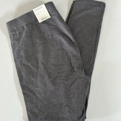 Style & Co Womens Size: 0X Mid Rise Ess Charcoal Heather Gray Leggings (NWT)