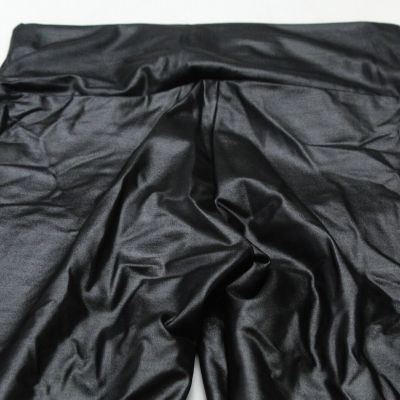 Shein Women's Plus Prive Wideband Waist PU Leather Leggings WR4 Black Sz 2XL