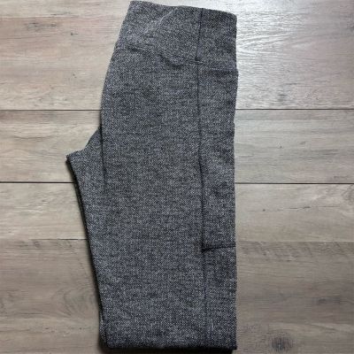 Champion Women's Herringbone Athletic Leggings Gray Size M High-Rise Yoga Gym