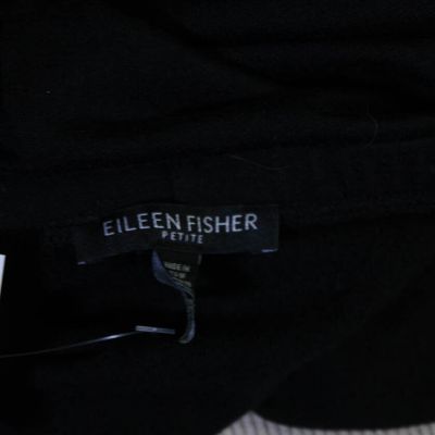 Eileen Fisher Womens Elastic Waistband Knit Cropped Leggings Black Size PL