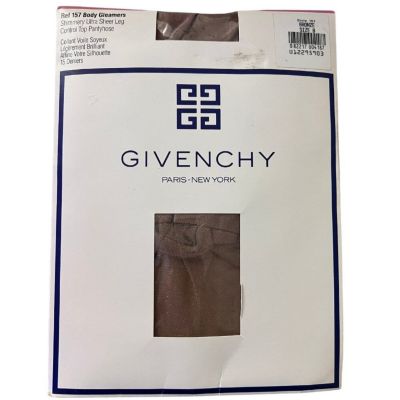 VTG Givenchy Body Gleamers Ultra Sheer Pantyhose Tights Women's Size B 15 Denier