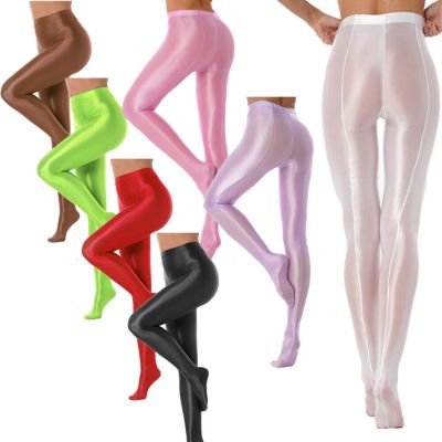 CHICTRY Women Oil Gloosy Shiny Leggings Gym Yoga Workout Fitness Sports Pants