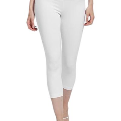 Lyssé Women's Denim Capri Leggings White