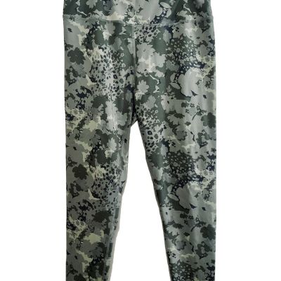 Maurices L high waisted legging gray green floral slight camo  look straight leg