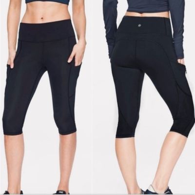 Women's Athleta All In Crop Leggings - Black - Size Small