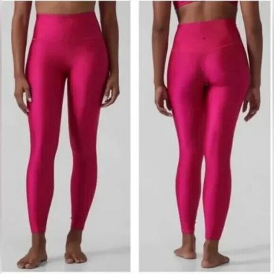 ATHLETA elation shine legging tight high rise shimmer cyclamen yoga gym M