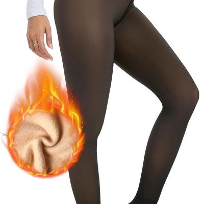 Fleece Lined Tights Fake Translucent Warm tights Thermal Tights for Women